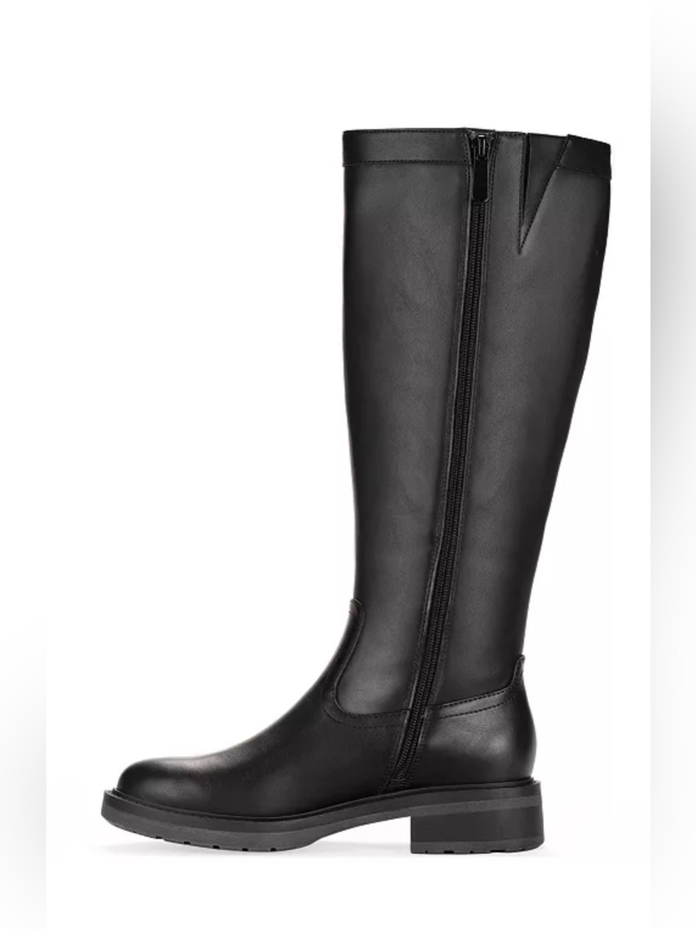 Style &Co. Classic Black Tall Leather Riding Boots